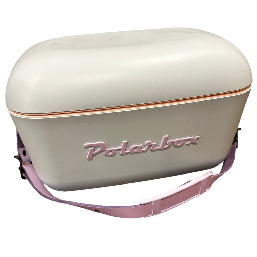 Polarbox Cooler Baby Blue / Lilac Leather Strip 13qt Ice Chest